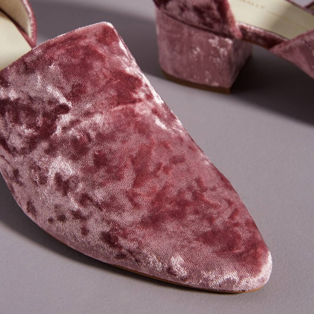 Intentionally Blank Perf Velvet Heels - Picture 4 of 10